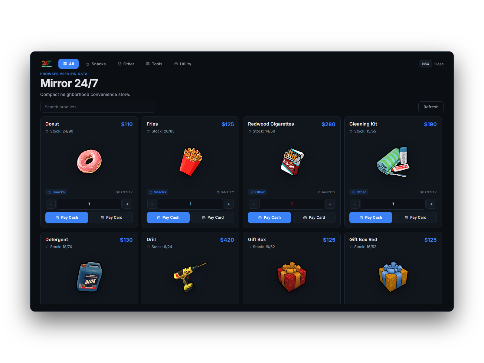 Storefront Browse