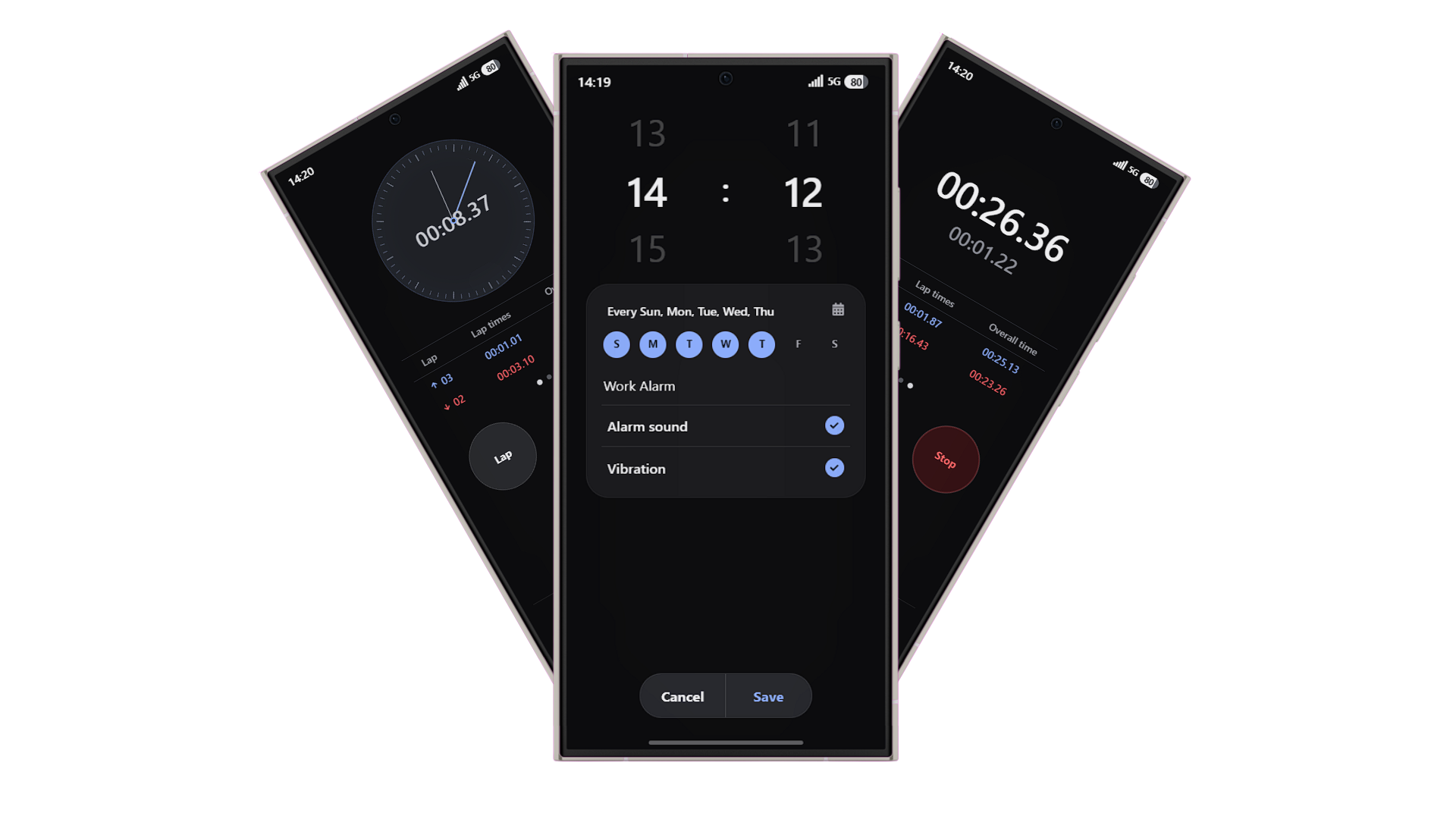 Clock application on T7 Phone