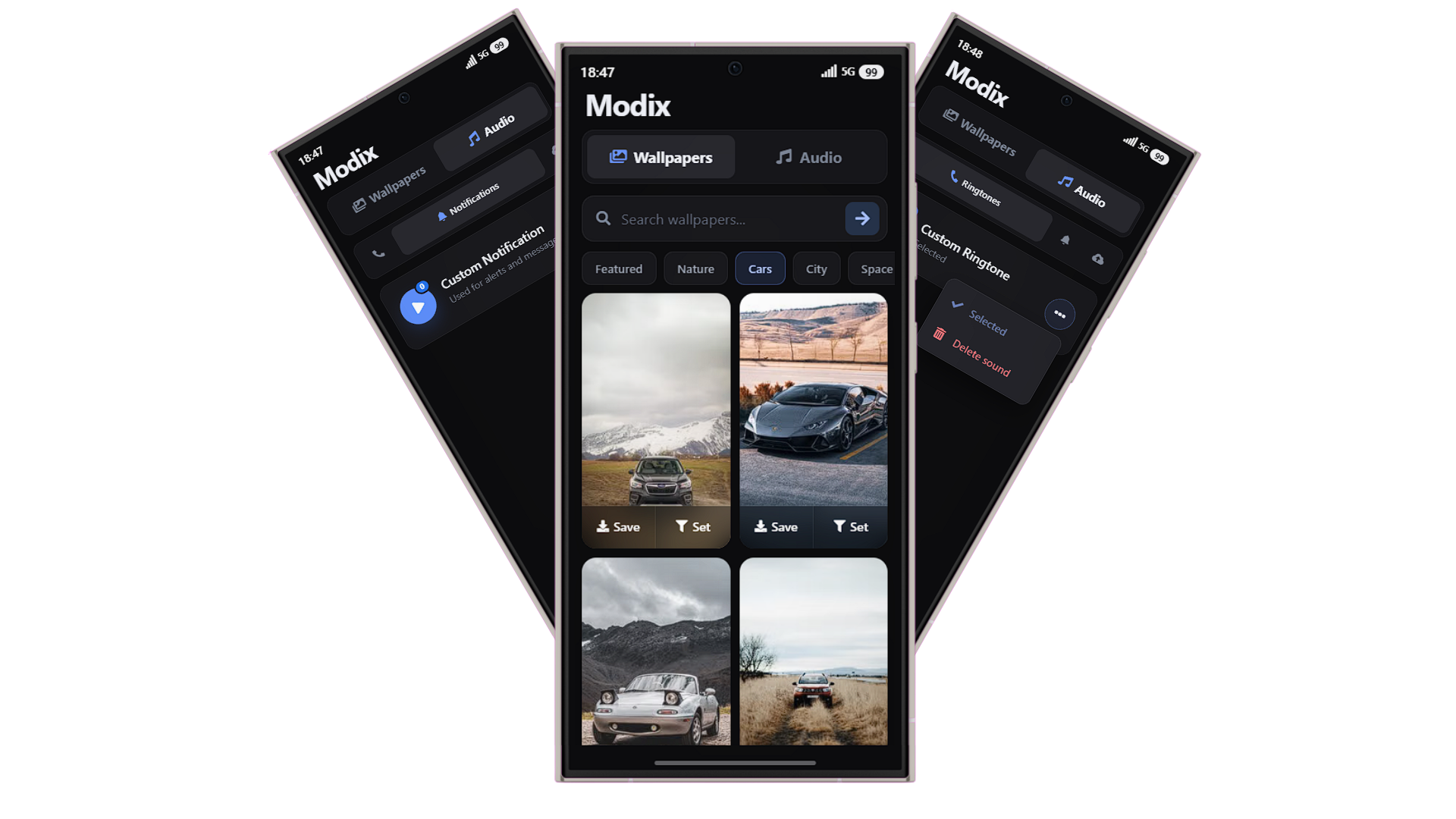 Modix aplication on customize your phone