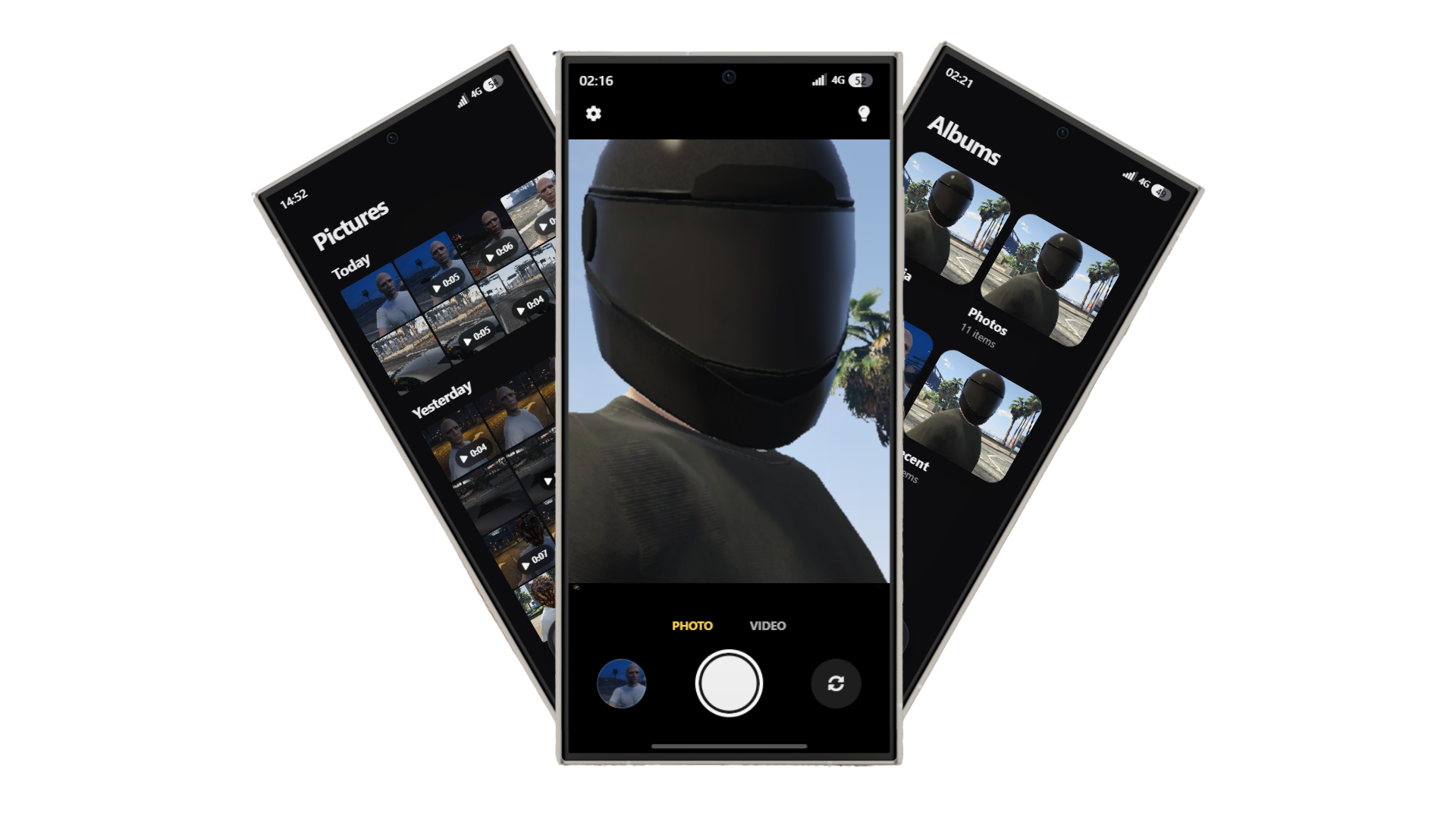 T7 Phone camera and gallery interface