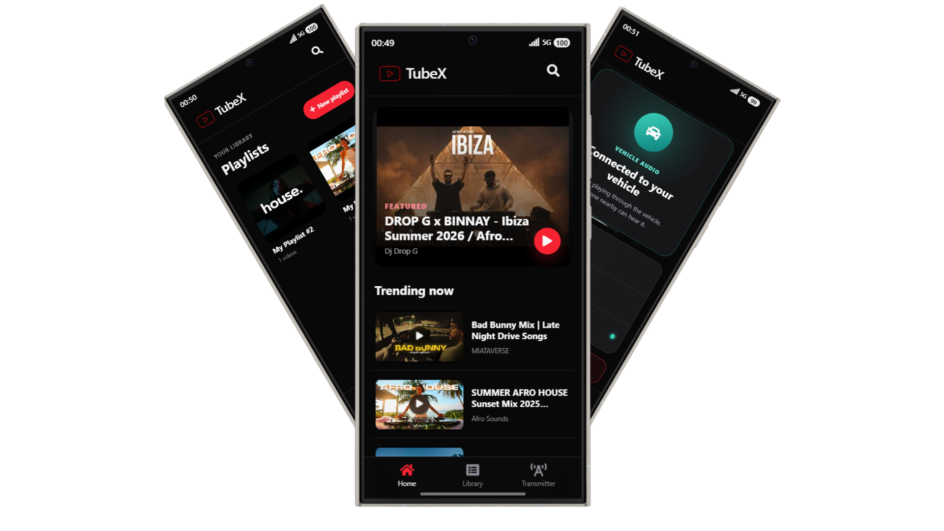 TubeX application on T7 Phone
