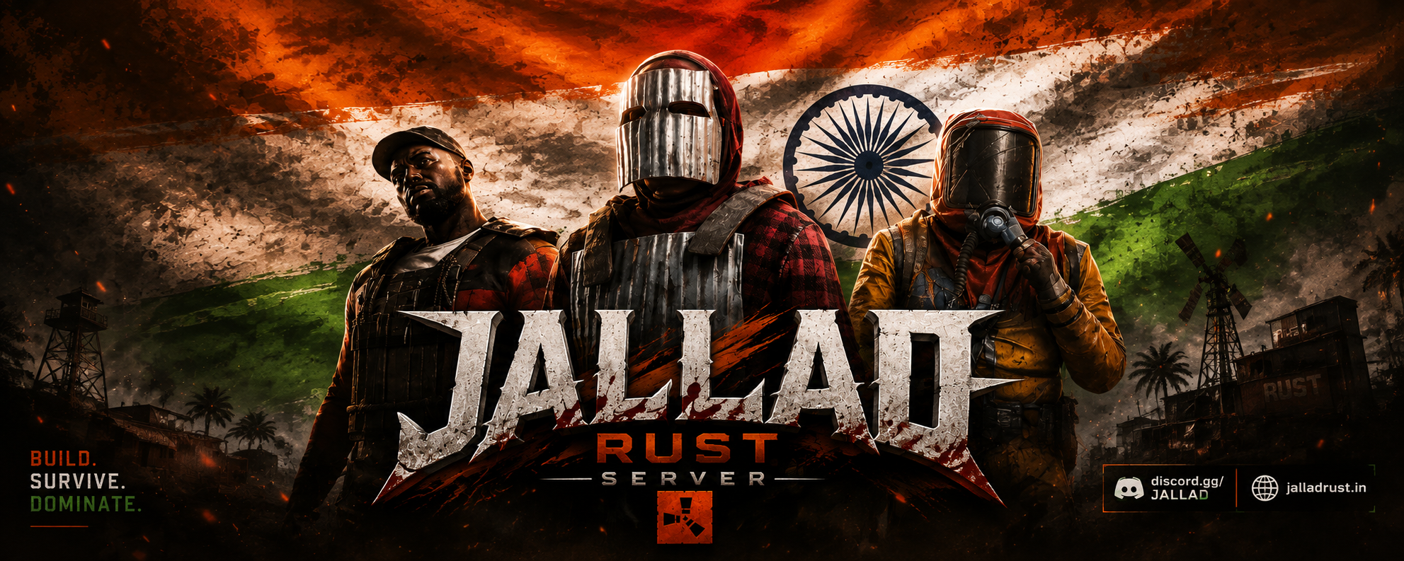 Баннер сервера [IND] Jallad Rust | 2x Loot | Biweekly Wipe