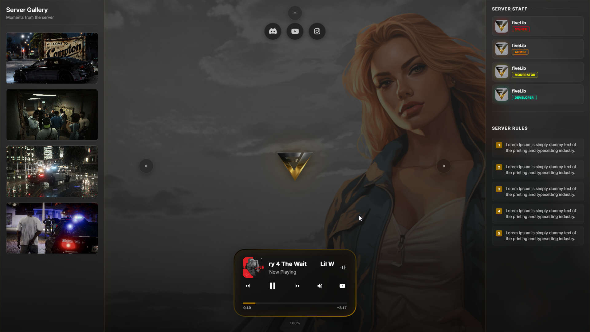 fiveLib Premium Loading Screen