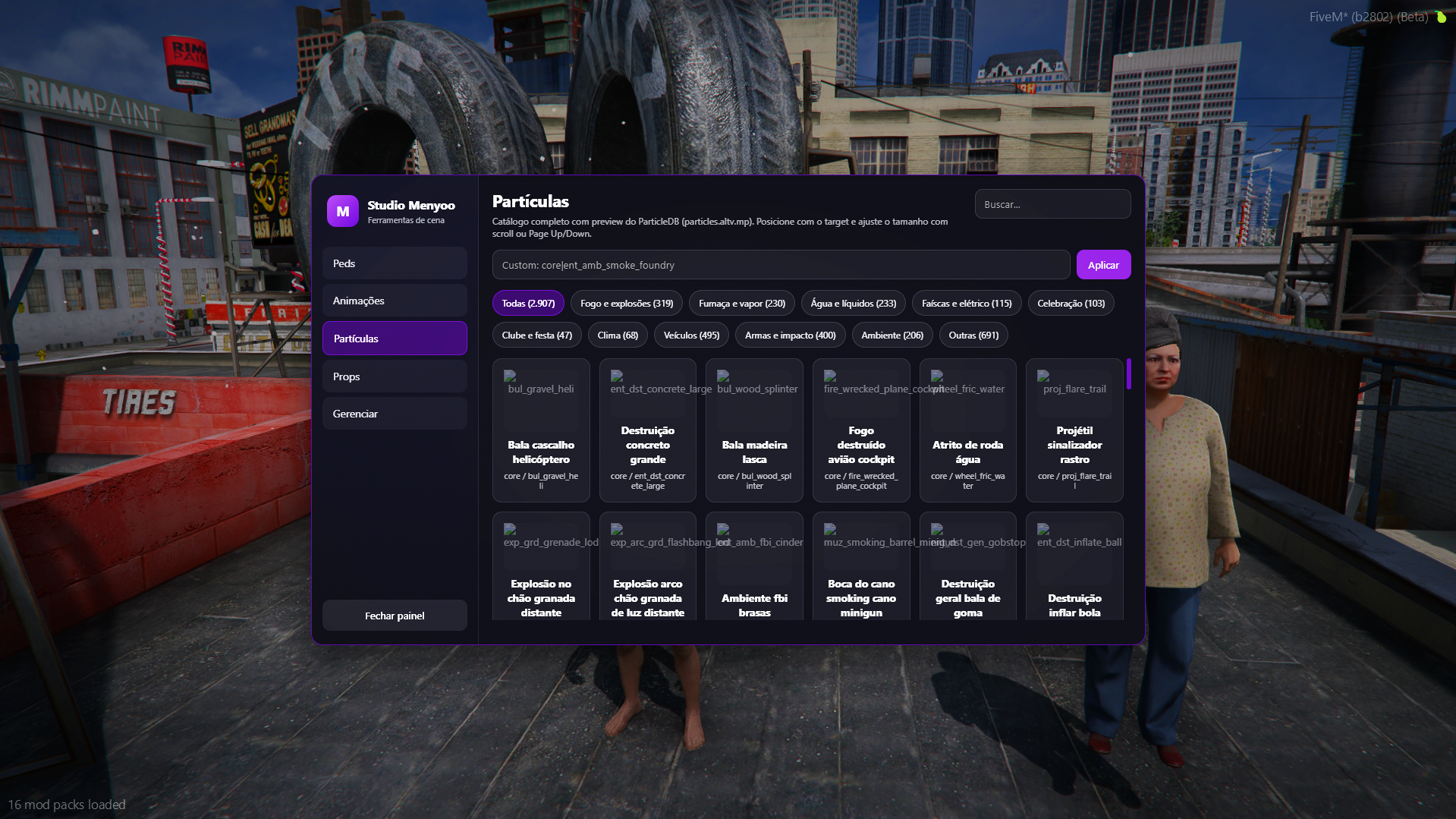 Studio Menyoo — Painel de Cenografia para FiveM (vRP)