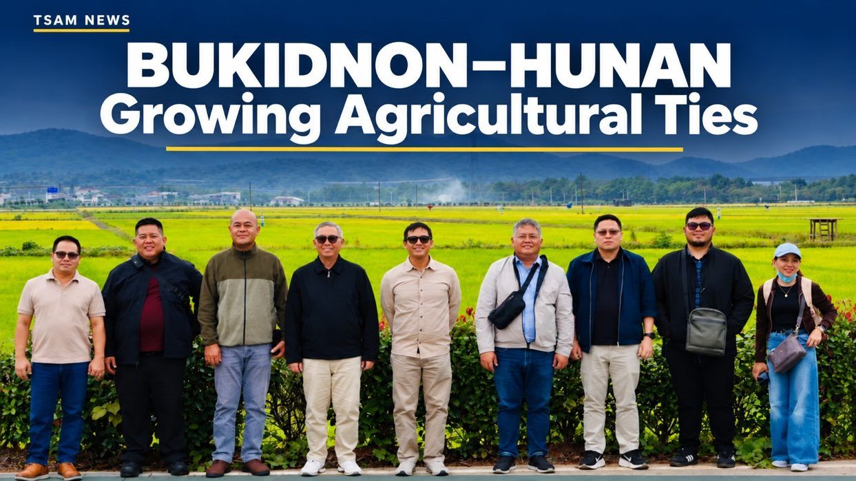 Bukidnon delegation and the Philippine Consulate General in Guangzhou posing for a photo at the Yintian Daomeng Smart Agriculture Demonstration Park