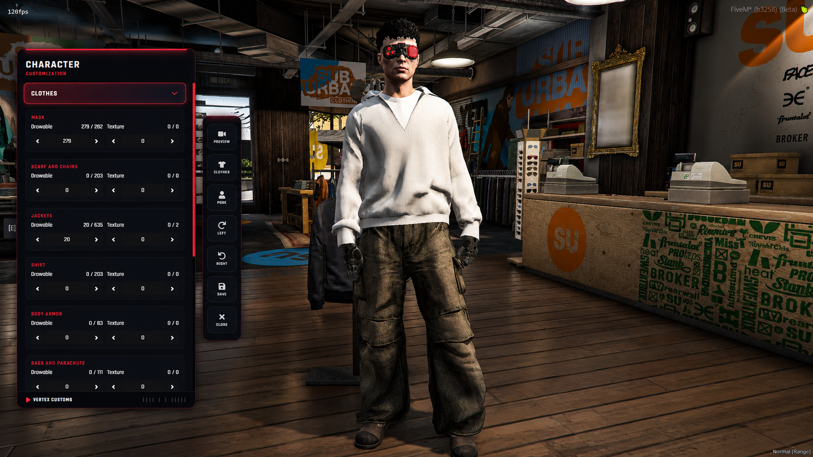 Clothing Shop Interface