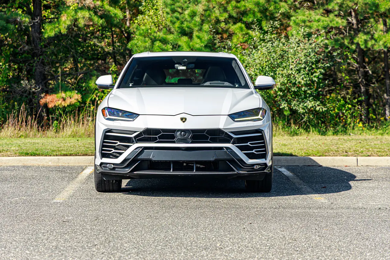 White Lamborghini Urus rental