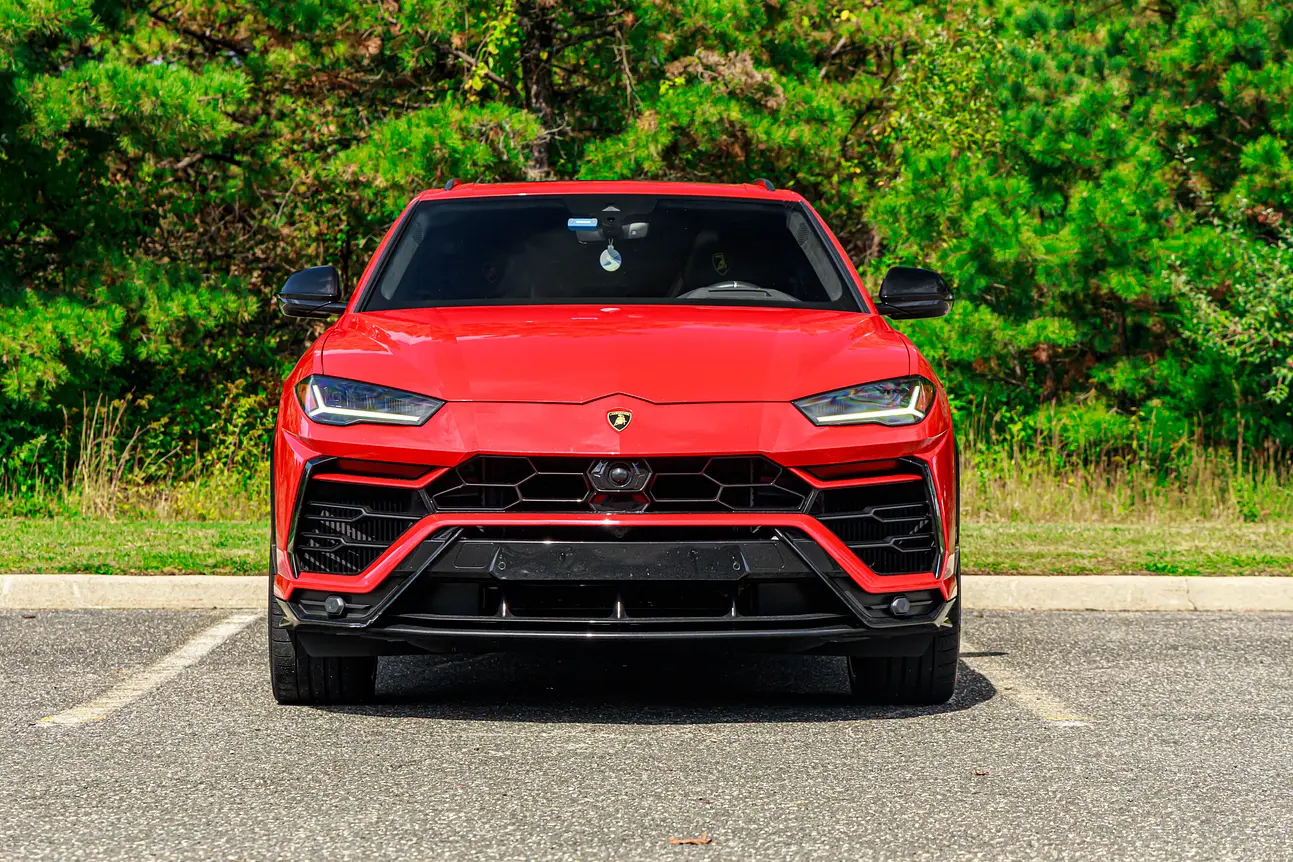 Red Lamborghini Urus rental