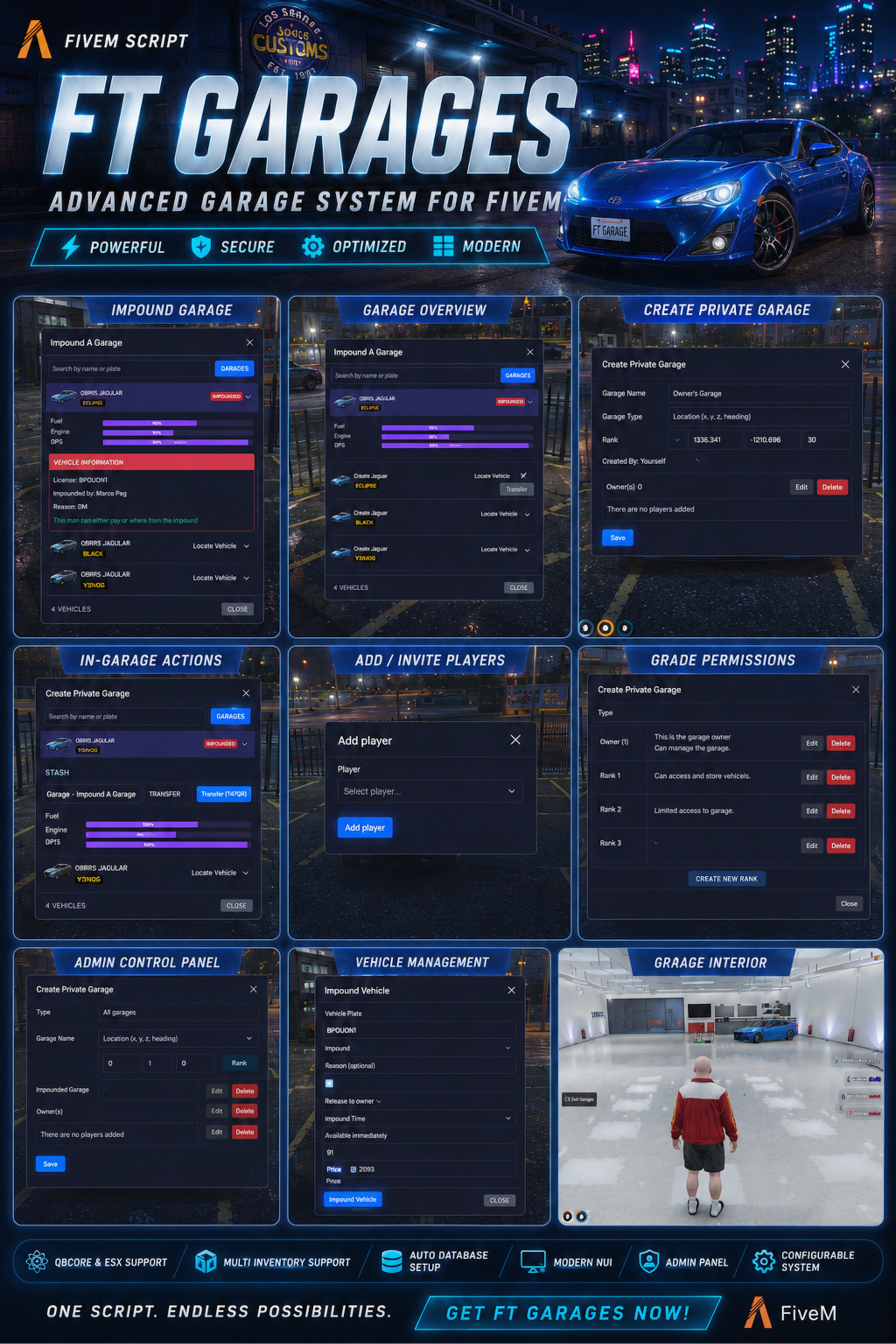 FT Advanced Garages v3 | Premium FiveM Garage System