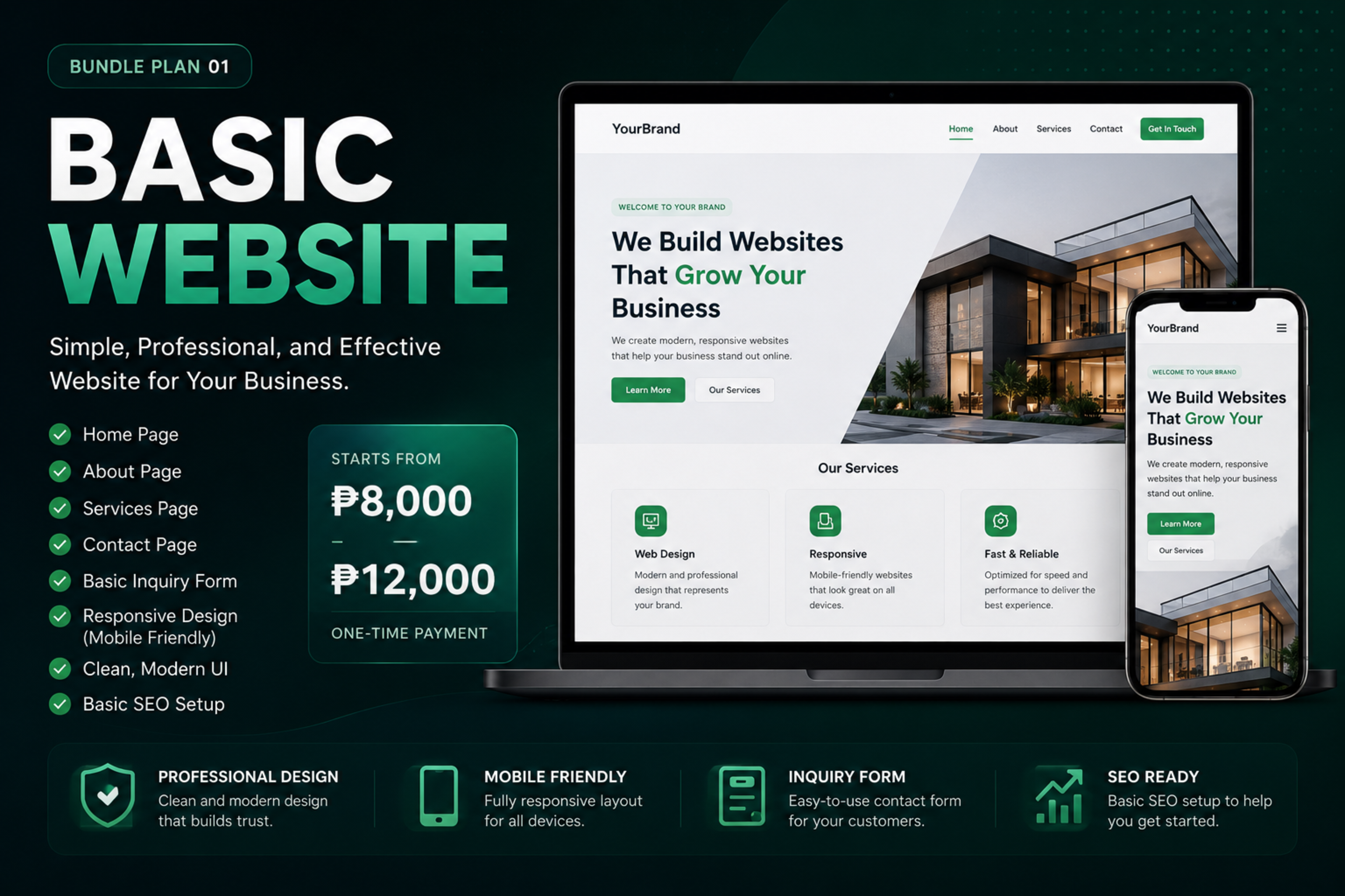 Website Bundle Pack – Basic Plan