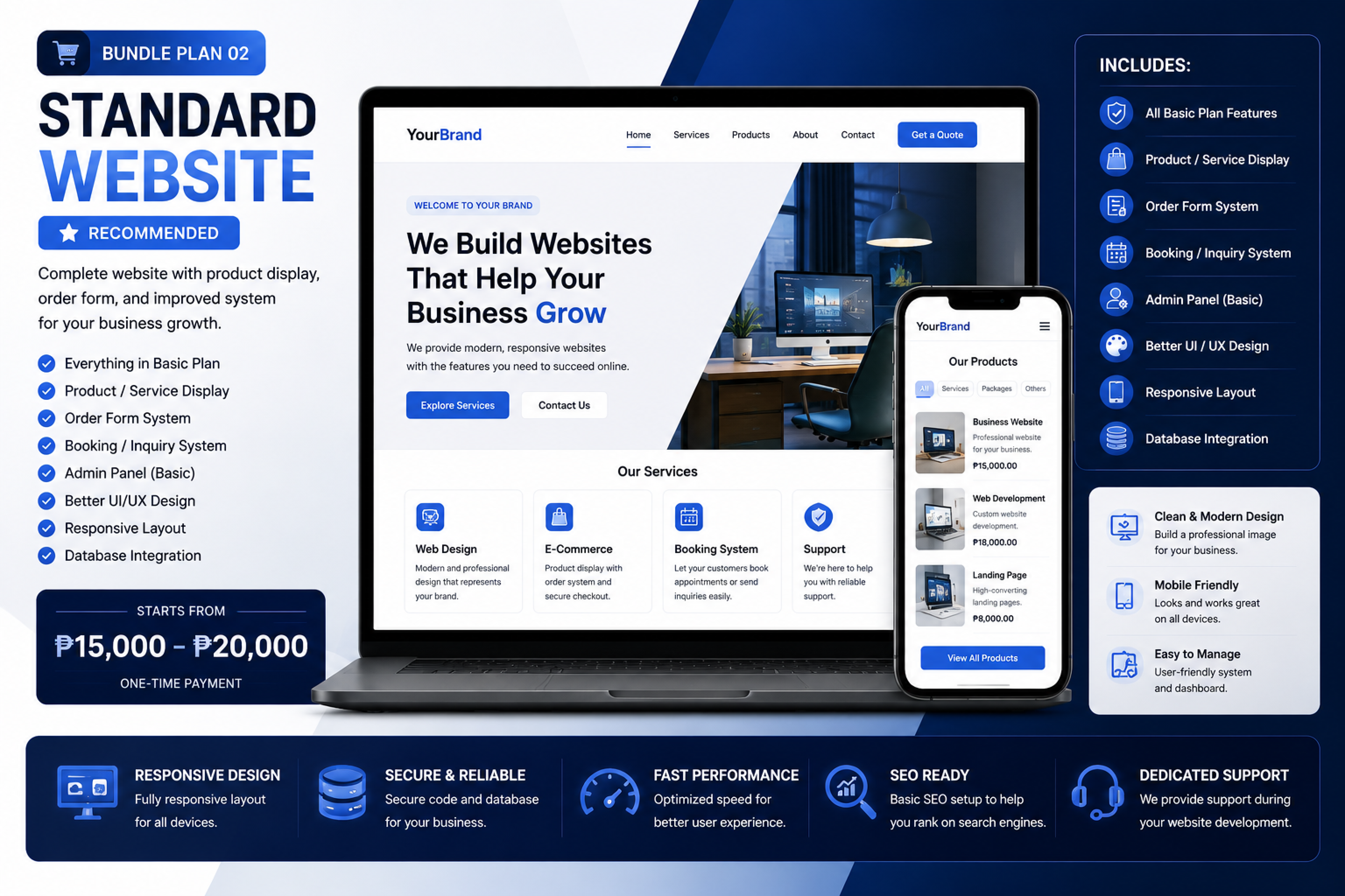 Website Bundle Pack – Standard Plan (Recommended)