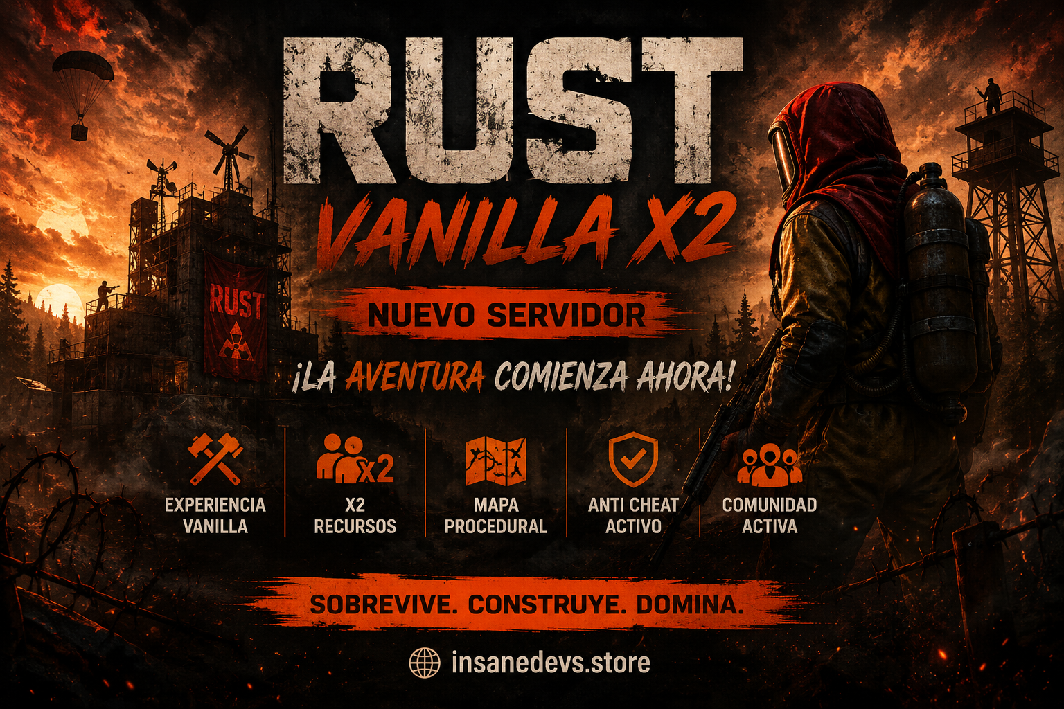 ★ ORIGEN RUST ★ [VANILLA+] ★ x2 LOOT ★ CLANS ★ TP/HOM image
