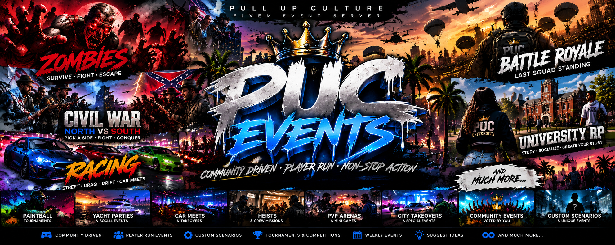 Server details PUC EVENTS