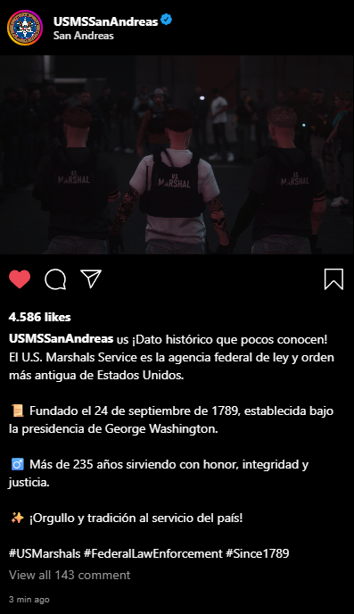 U.S. Marshals, la agencia federal más antigua de EE.UU.