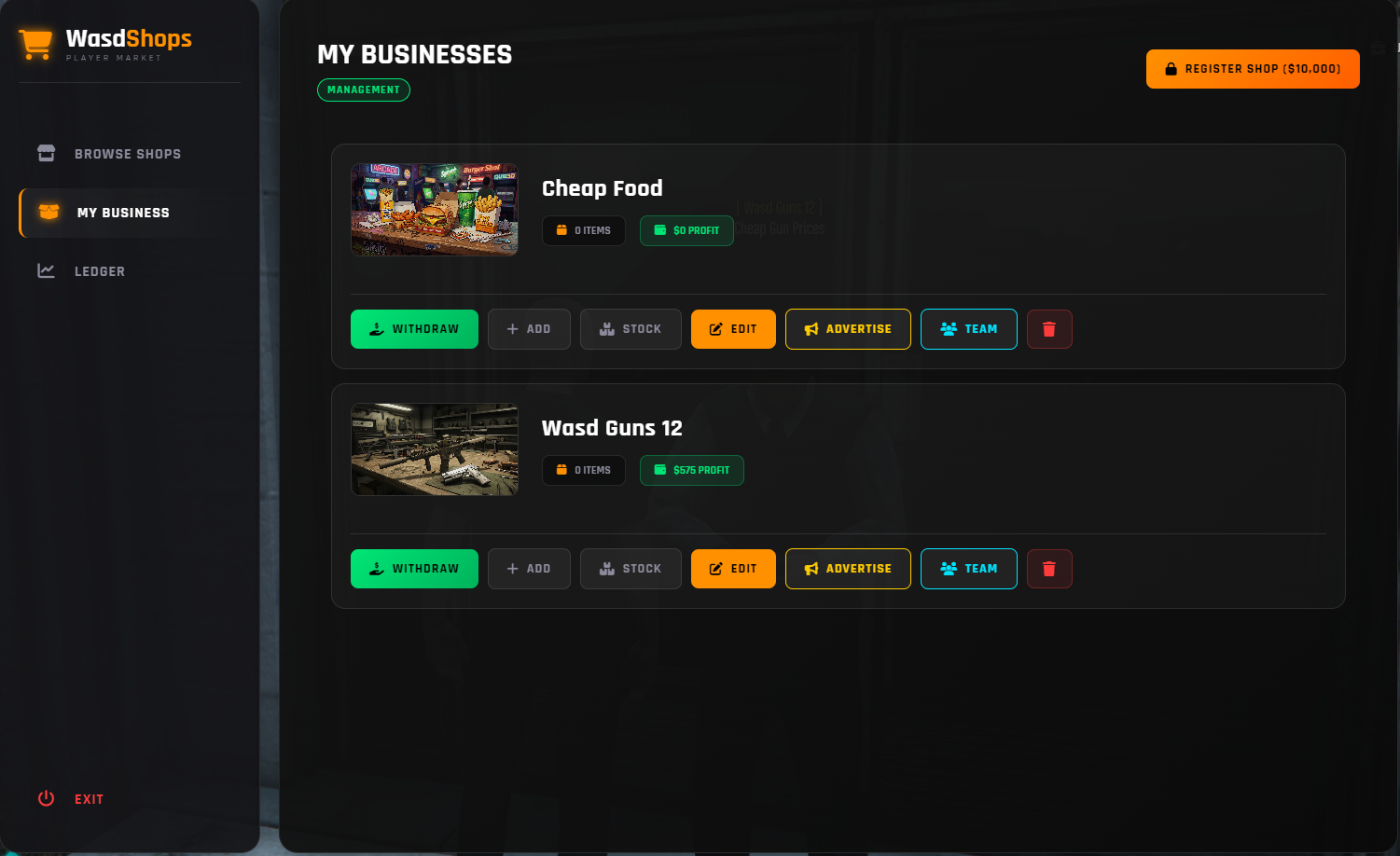 Axel Shop Customization