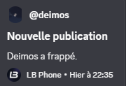 Premier Tweet de deimos