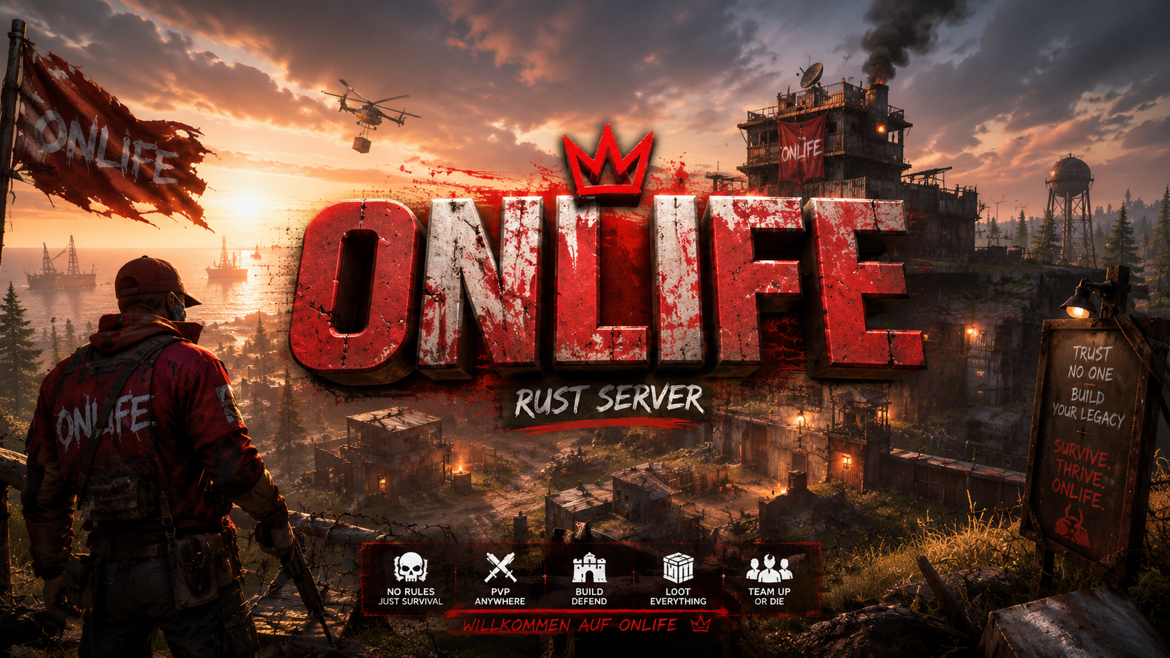 Onlife Rust | PvE | X10 Gather & Loot | OnlifeRP