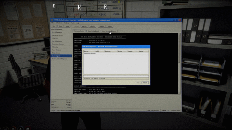Print report UI