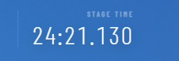 Live race timer HUD