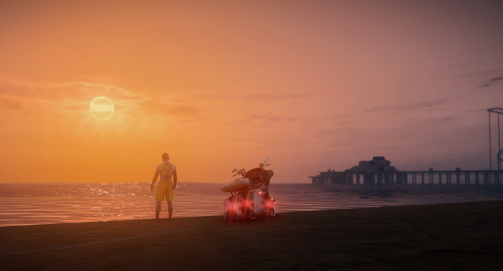 Solo, moto et horizon en feu - Grim Rider RP