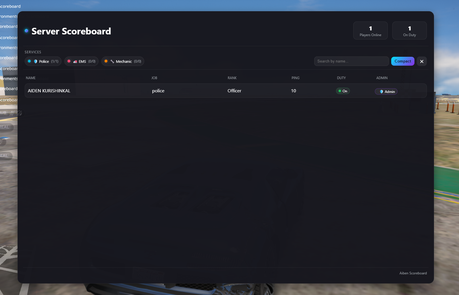 Fullscreen Scoreboard
