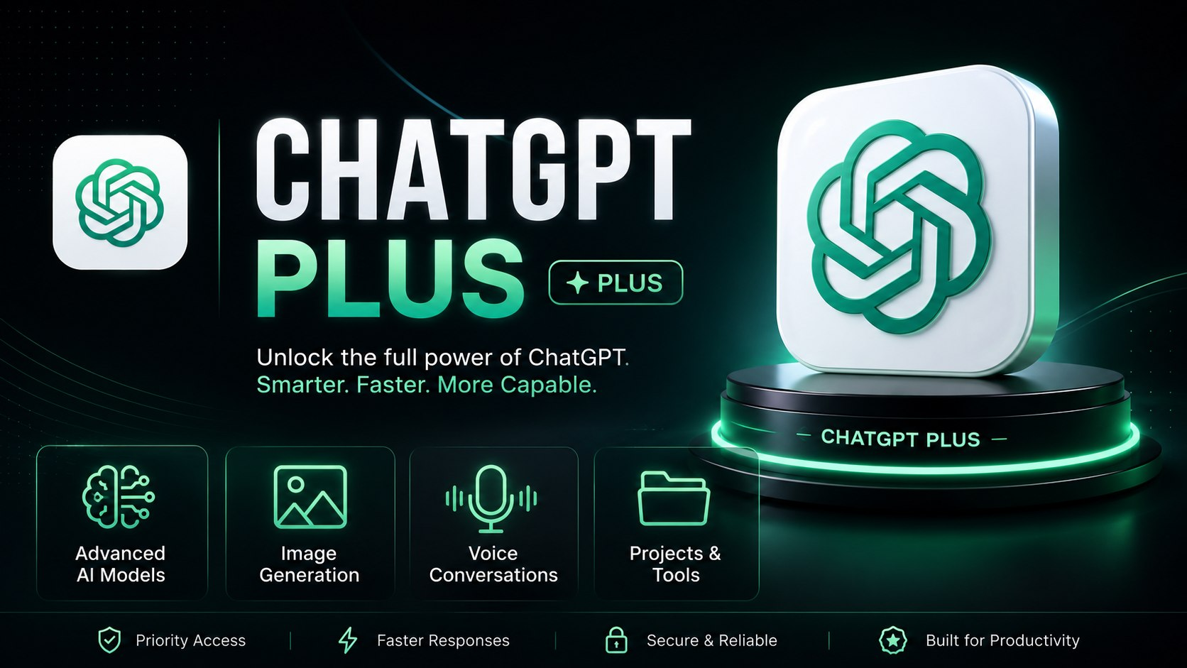 ChatGPT Plus Apple Pay Gmail 1 Month - (5H warranty)